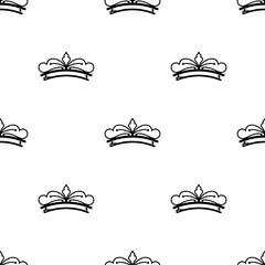 Poster - Barrette Icon Seamless Pattern, Hair Clasp, Clip, Slide, Decorative Hair Clip