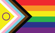 LGBTQIA2-S Inclusive Pride Flag.flag for lesbian, gay, bisexual, transgender, queer, intersex, asexual, and Two-Spirit communities.