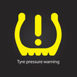 Tyre pressure warning icon