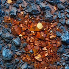 copper ore texture . Generative AI
