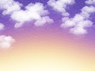 Wall Mural - Starry sky above the clouds Cute sky Gradient background