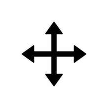 drag move icon with four arrows direction symbol. web vector icon