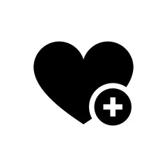 Poster - add to favorite icon heart plus symbol. save to favorites icon bookmark symbol