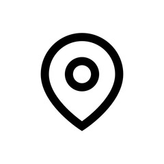 Fototapete - Location pin icon. Map pin place marker icon symbol . line outline