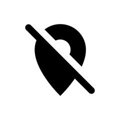 Fototapete - no location pin icon. Map pin place marker icon symbol . stop ban location icon