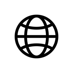 Aufkleber - world web icon www earth globe icons . website icon for contact icons . line outline