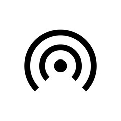 Fototapete - Network signal icon , Wireless and wifi icon, internet connection icons . nfc broadcast podcast radio waves icons