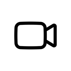 Poster - video camera icon for streaming , facetime icons video call symbol . line outline