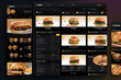 © Eduardo Lopez - Generative AI illustration of UI Design of a Burguers Website with full screen and vibrant colorful