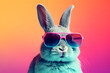 © Alina - Rabbit in sunglasses on a colored background, Generative AI
