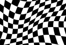 Abstract Checkerboard Wave Pattern Background