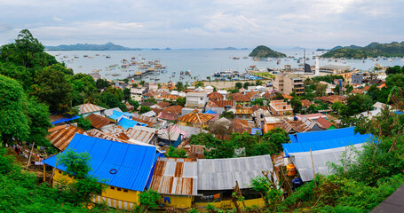 Wall Mural - views of labuan bajo harbour, indonesia