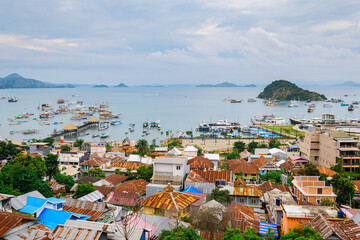 Wall Mural - views of labuan bajo harbour, indonesia