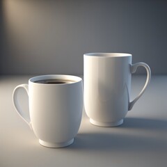 Wall Mural - generative ai, coffee mugs mockup