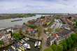 Uitzicht vanaf boven van de binnenstad van de stad Dordrecht, Nieuwe haven