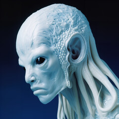 Wall Mural - magnificent albinism alien Generative AI