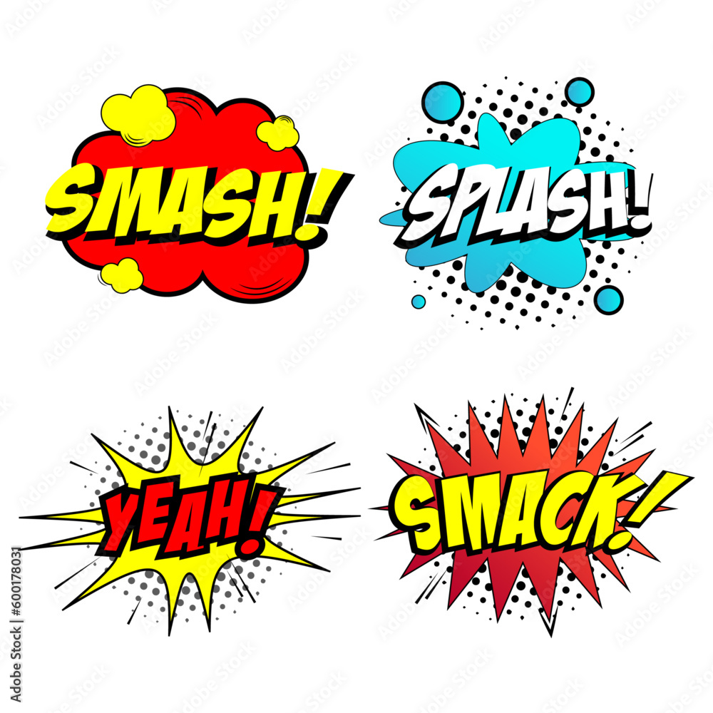 Comic Text Box Clipart PNG Stock Vector | Adobe Stock