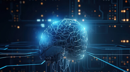 Ai technology brain background digital transformation concept