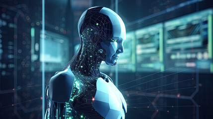 Ai technology brain background digital transformation concept