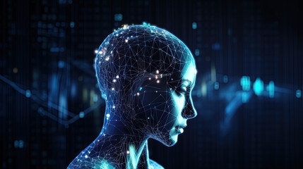 Ai technology brain background digital transformation concept