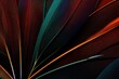 a close up of a bird's feathers on a black background teal orange colors, generative ai