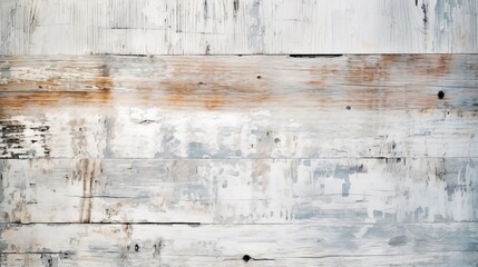 Wall Mural - white old wood background, abstract wooden texture, generative ai