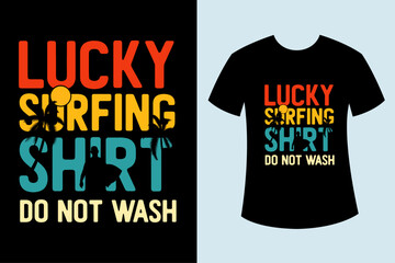 Wall Mural - This is My Lucky Surfing Shirt T-shirt, Summer t-shirt design