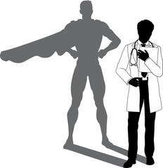 Wall Mural - Doctor Man Medical Silhouette Healthcare Person