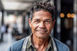 © OPPERMAN - Middle age male with cafe background. Generative AI.