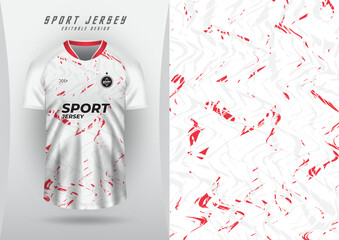 Background for sports jersey, soccer jersey, running jersey, racing jersey, white and red pattern.