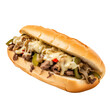 philly cheesesteak isolated on a transparent background, generative ai