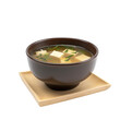 miso soup isolated on a transparent background, generative ai