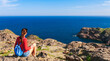 © oleg_p_100 - Tourist woman with backpack on Cap de Creus, Costa Brava, Spain