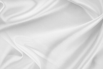 Wall Mural - White silk fabric