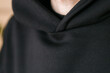 © satura_ - Close-up of cotton sweatshirt fabric texture clothes - design clothes tailoring and youth fashion concept