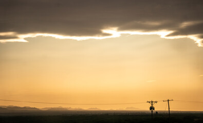 Poster - sunset over the city