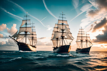 Sailing ship illustration