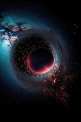Wall Mural - black hole in outer space. generative ai