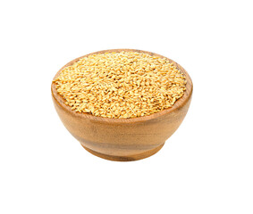 Wall Mural - Golden flax seed bowl on    transparent png