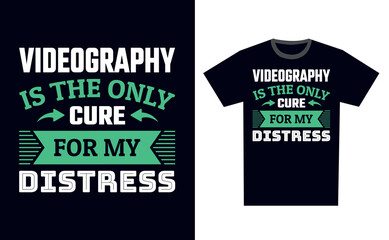 Wall Mural - Videography T Shirt Design Template Vector