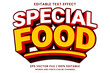 © hiznysyahril - Special food editable text effect