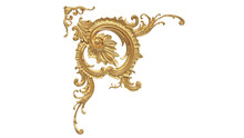 Antique Gold Ornament Isolated