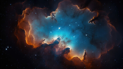 Wall Mural - Beautiful nebula in deep space made with generative ai