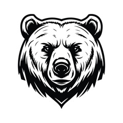 Wall Mural - Bear Portrait Vector Logo