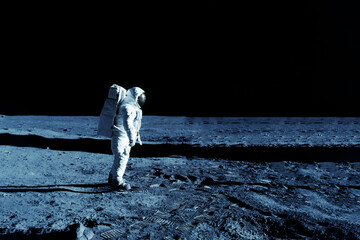 Wall Mural - astronaut on the moon, space exploration. elements of this image furnishing nasa.
