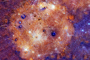 Wall Mural - the surface of the planet mercury. elements of this image furnishing nasa.