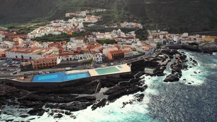 Wall Mural - Aerial view of Garachico town of Tenerife, Canary Islands, Spain