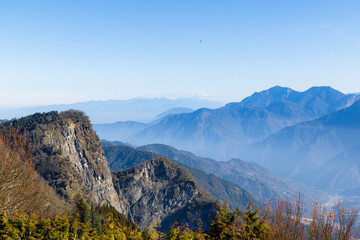 Poster - Beautiful scenery view on the mountain in Alishan national forest recreation area in Taiwan