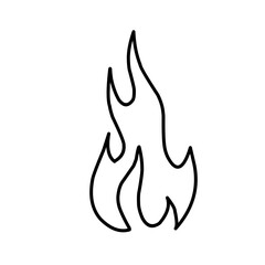 Fire Flame line shapes, thin line design vector illustration