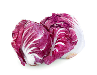 Wall Mural - red radicchio isolated on white background